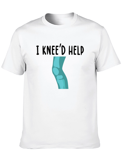 I Kneed Help Graphic Tee - Black Cotton T-Shirt