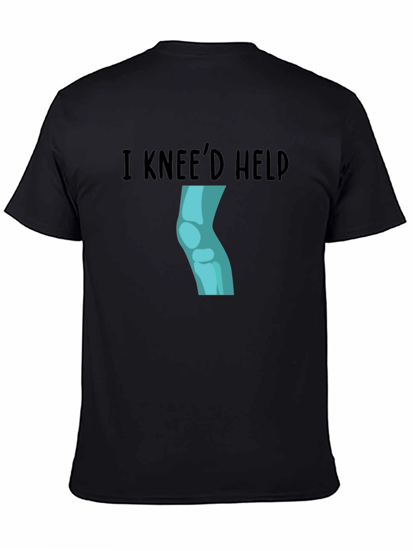 I Kneed Help Graphic Tee - Black Cotton T-Shirt