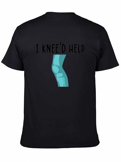 I Kneed Help Graphic Tee - Black Cotton T-Shirt