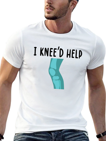 I Kneed Help Graphic Tee - Black Cotton T-Shirt