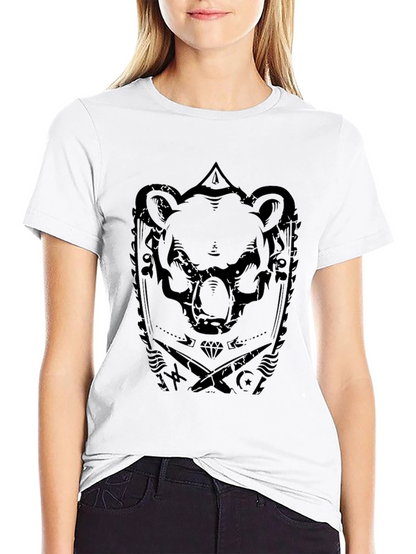 Mens Black Bear Graphic Print T-Shirt