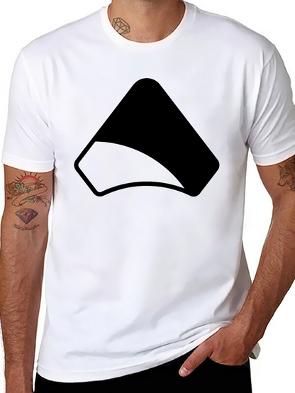 Modern Black Graphic Tee - Simple Style