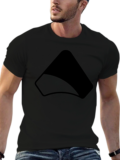 Modern Black Graphic Tee - Simple Style