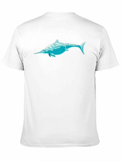 Swordfish Graphic Tee - Black Cotton T-Shirt