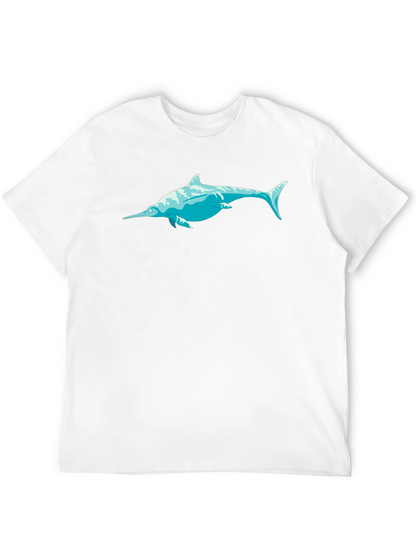 Swordfish Graphic Tee - Black Cotton T-Shirt
