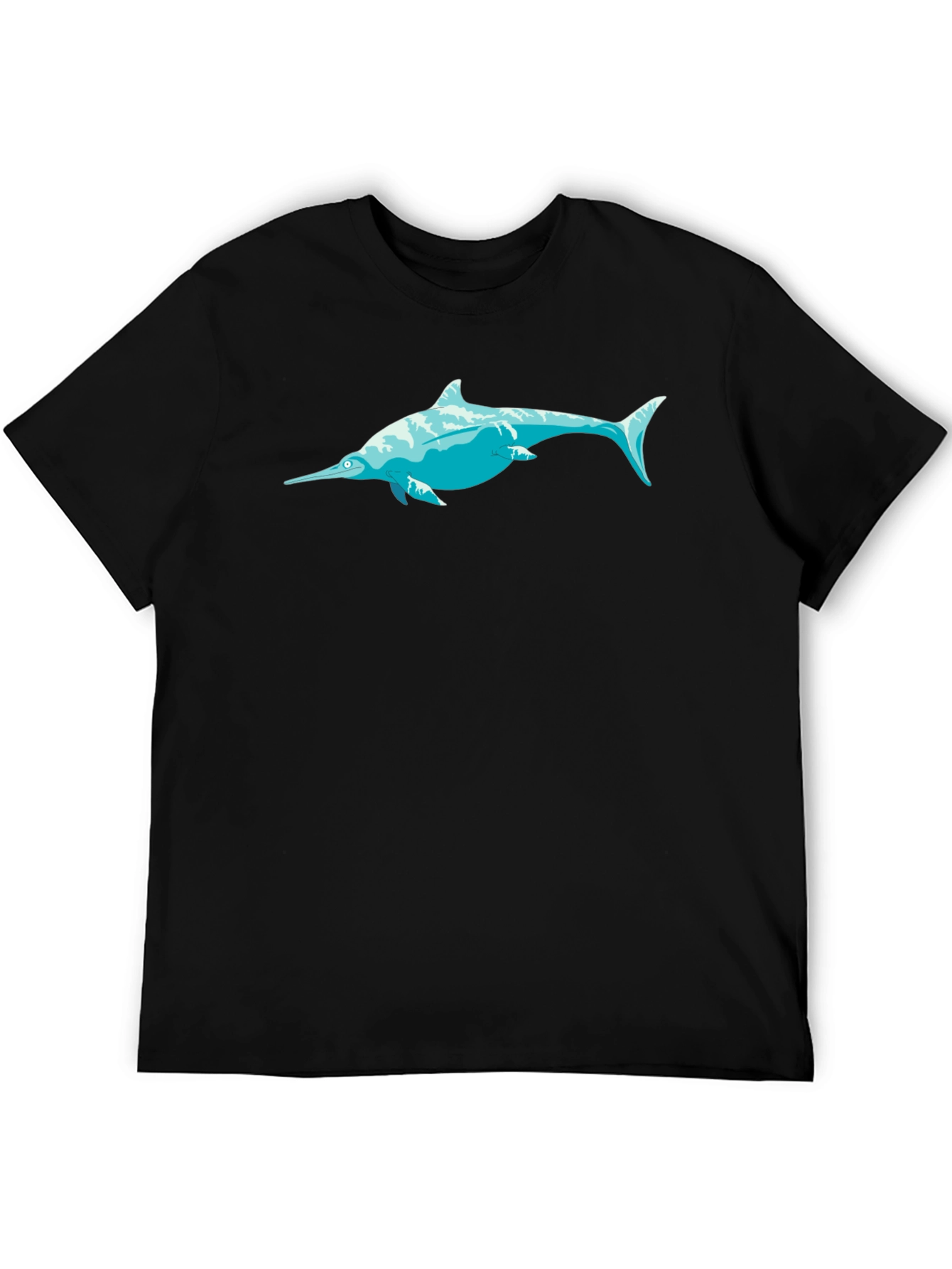 Swordfish Graphic Tee - Black Cotton T-Shirt