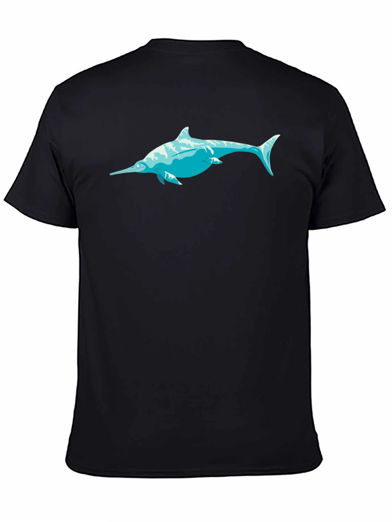 Swordfish Graphic Tee - Black Cotton T-Shirt