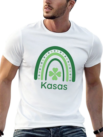Kasa St. Patricks Day Shamrock Rainbow T-Shirt