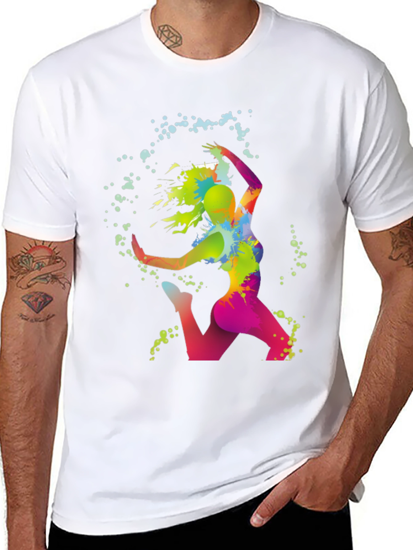 Vibrant Dance T-Shirt - Artistic Graphic Tee