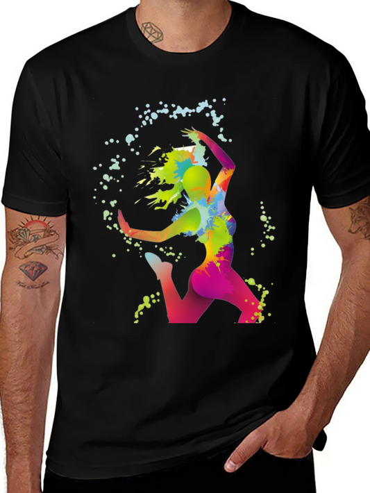 Vibrant Dance T-Shirt - Artistic Graphic Tee