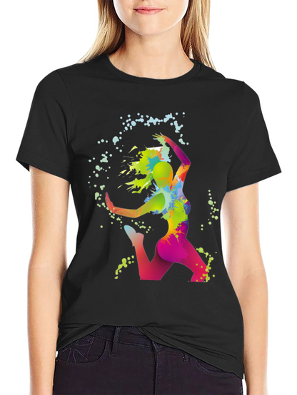 Vibrant Dance T-Shirt - Artistic Graphic Tee