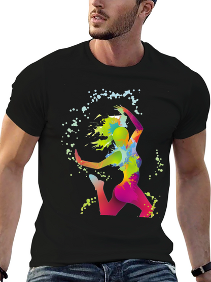 Vibrant Dance T-Shirt - Artistic Graphic Tee