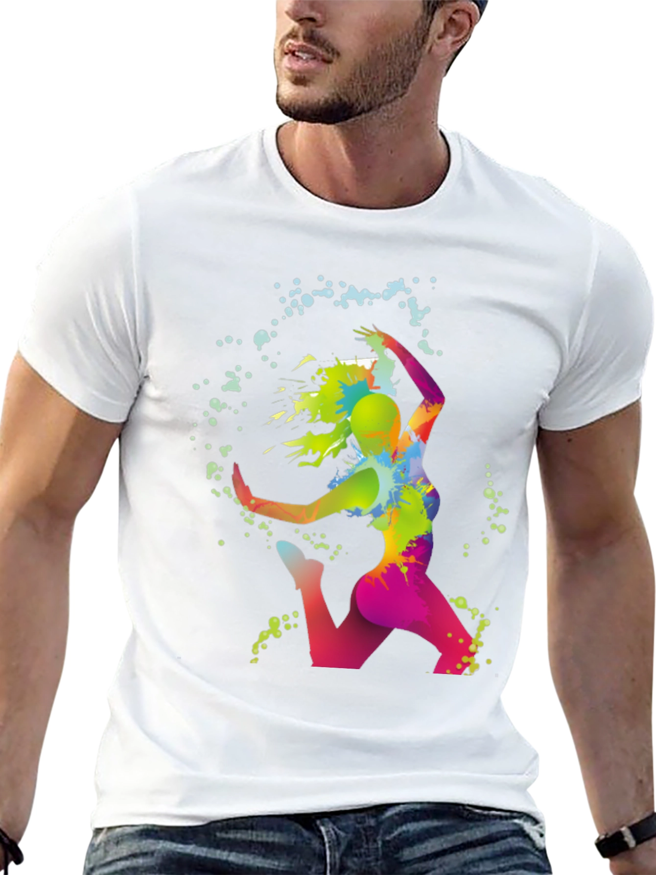 Vibrant Dance T-Shirt - Artistic Graphic Tee