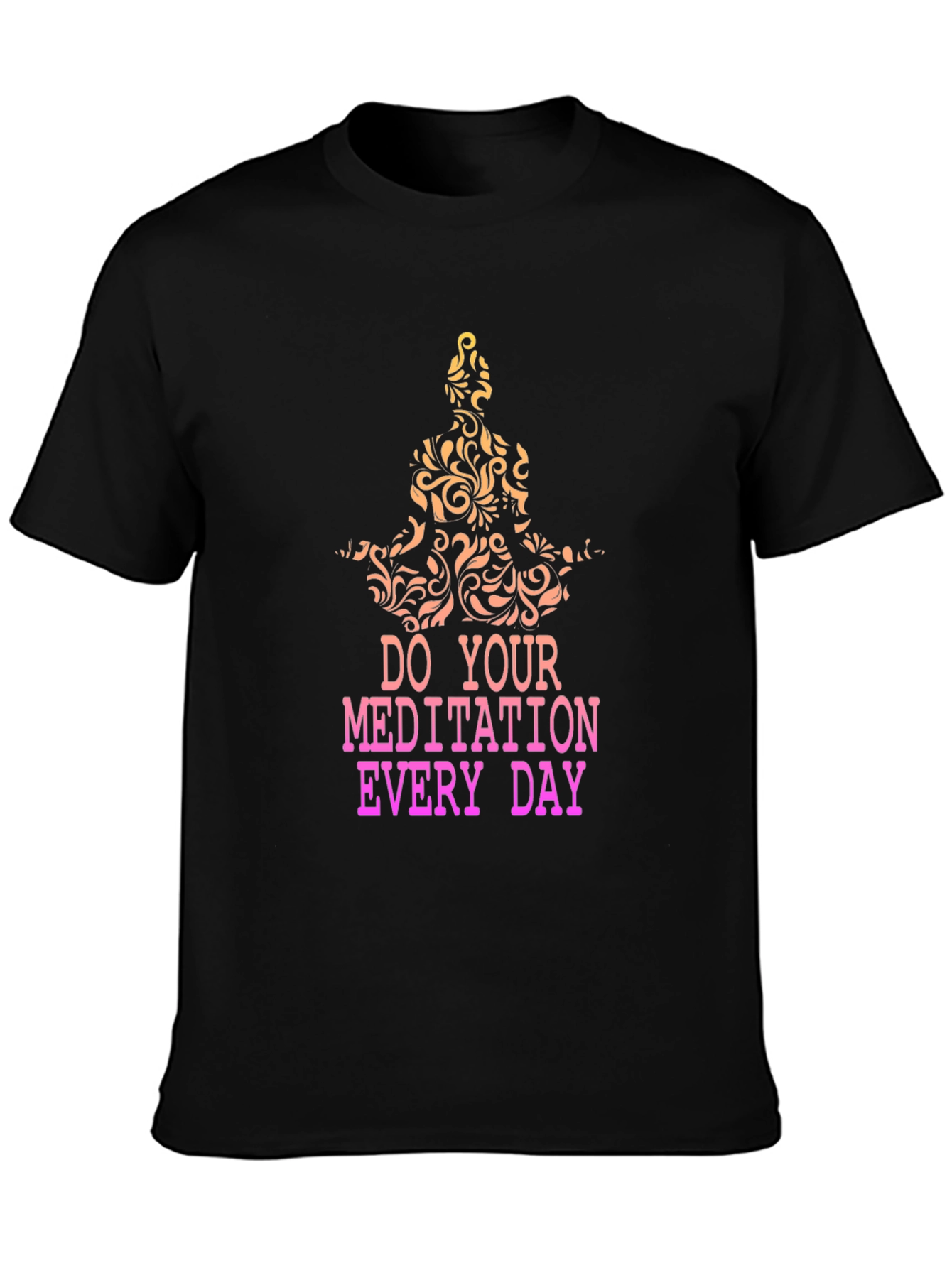 Meditate Daily Black Graphic Tee