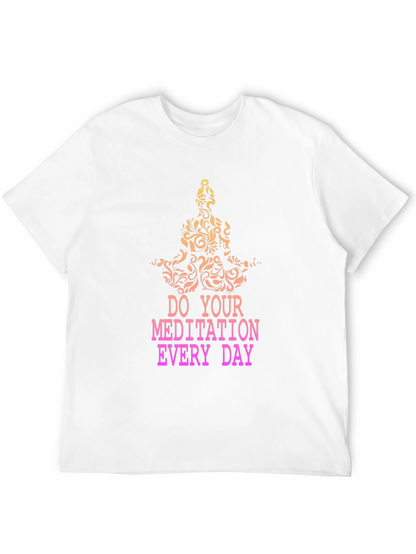 Meditate Daily Black Graphic Tee