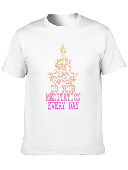 Meditate Daily Black Graphic Tee