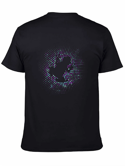 Abstract Dot Graphic Print T-Shirt - Casual Comfort