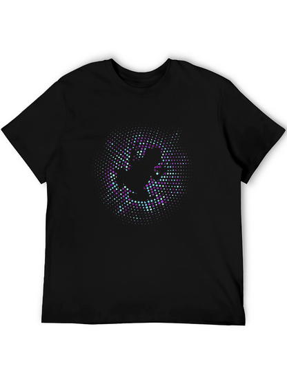 Abstract Dot Graphic Print T-Shirt - Casual Comfort