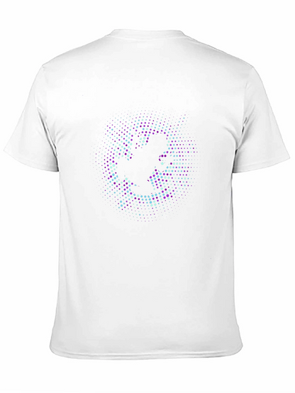 Abstract Dot Graphic Print T-Shirt - Casual Comfort