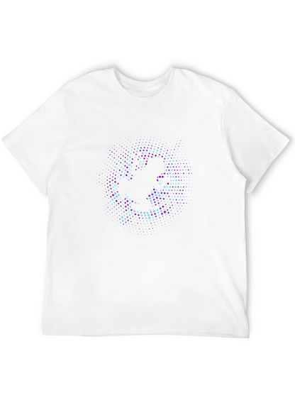 Abstract Dot Graphic Print T-Shirt - Casual Comfort