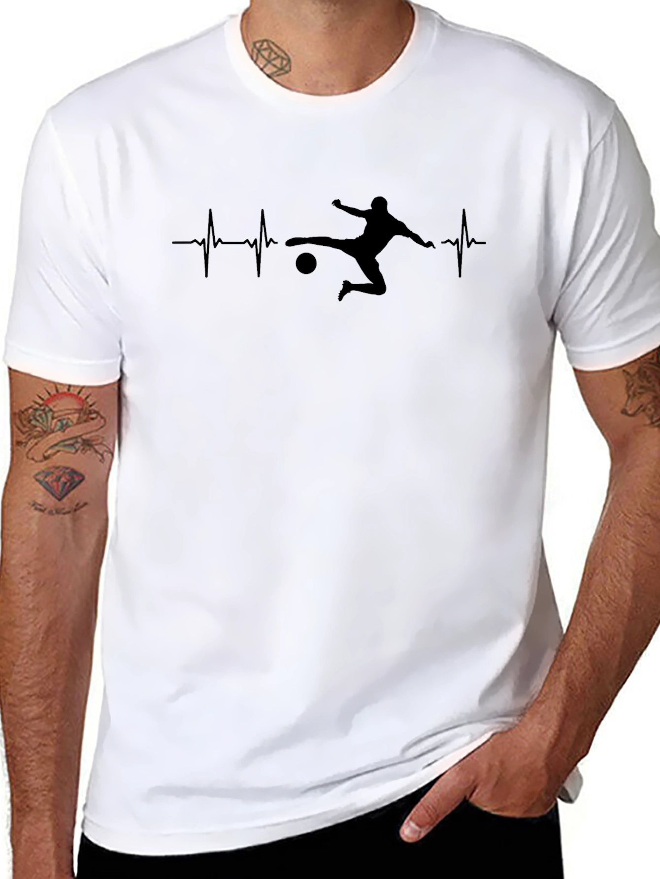 Soccer Heartbeat Graphic T-Shirt