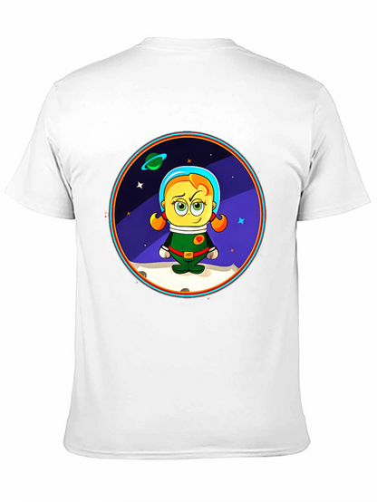 Astronaut Girl Cartoon Graphic T-Shirt