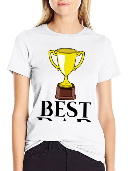 Best Dad Trophy Graphic Tee - Black