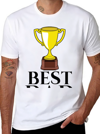 Best Dad Trophy Graphic Tee - Black