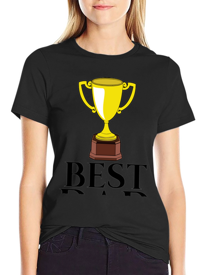 Best Dad Trophy Graphic Tee - Black