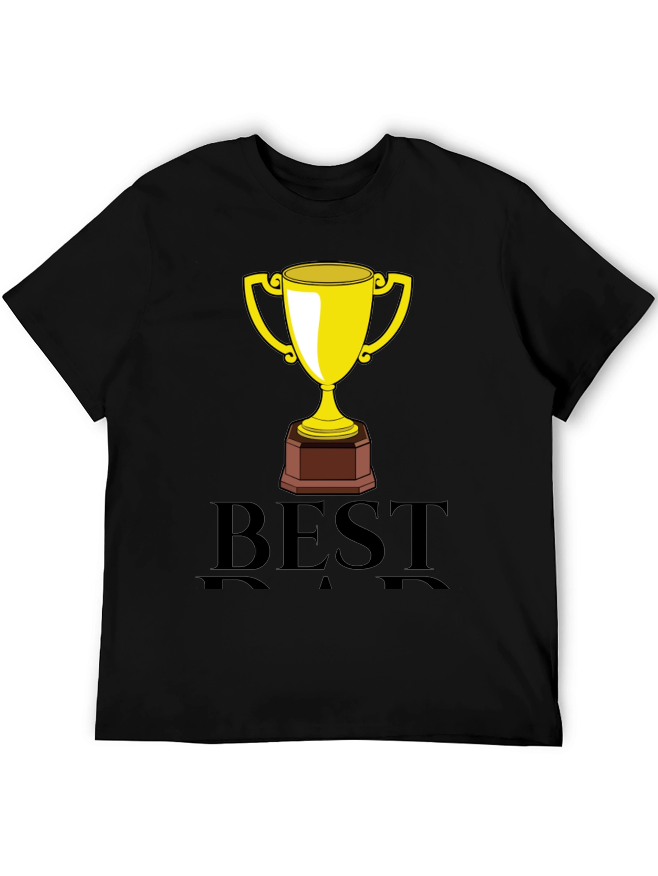 Best Dad Trophy Graphic Tee - Black