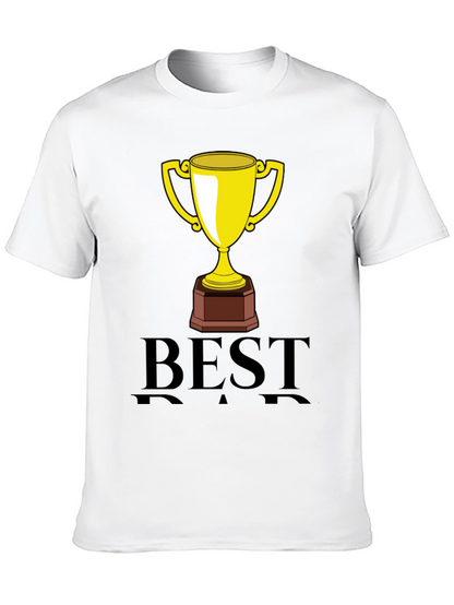 Best Dad Trophy Graphic Tee - Black