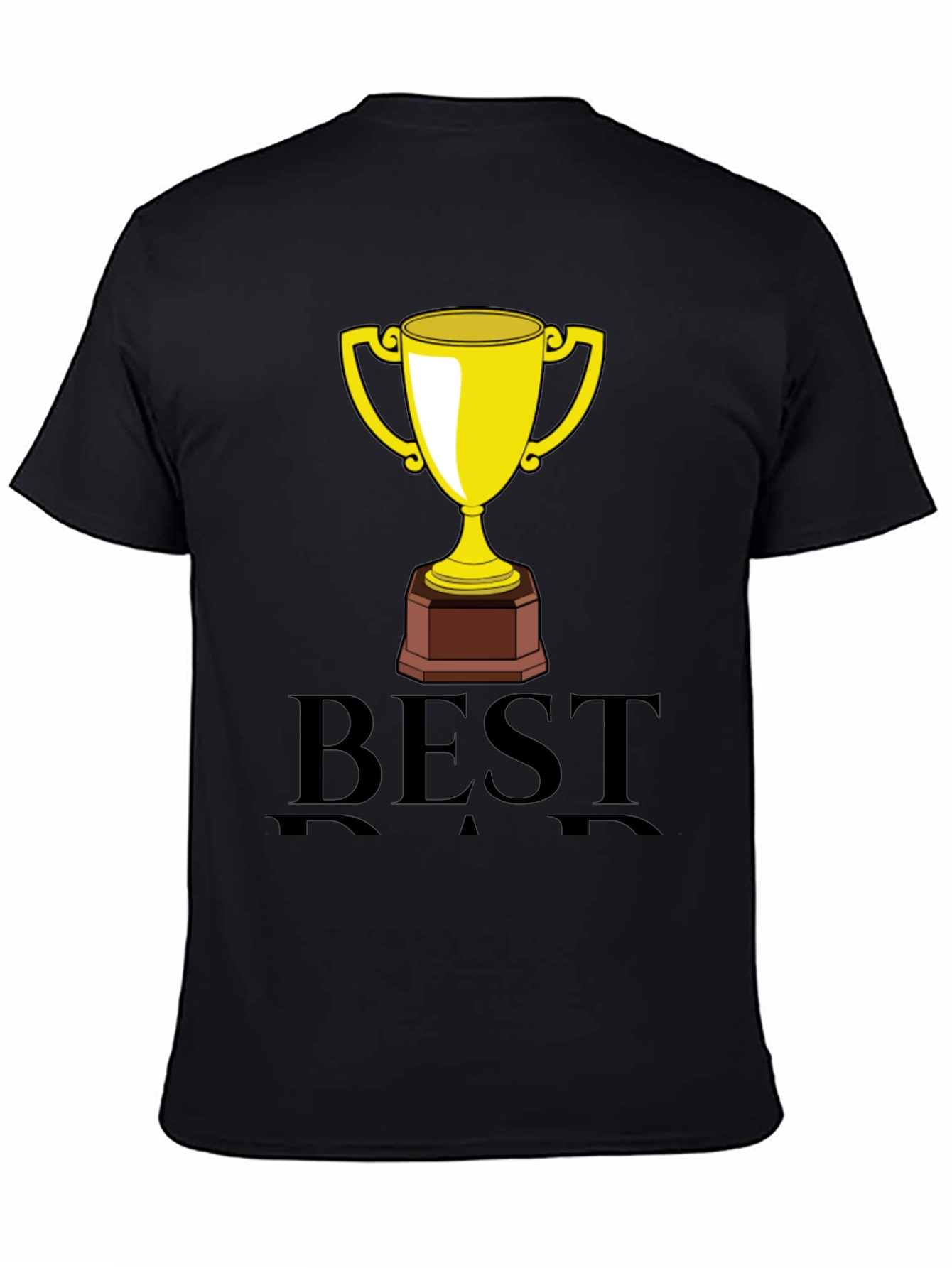 Best Dad Trophy Graphic Tee - Black