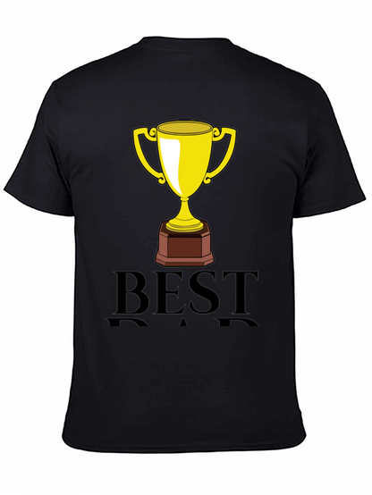 Best Dad Trophy Graphic Tee - Black