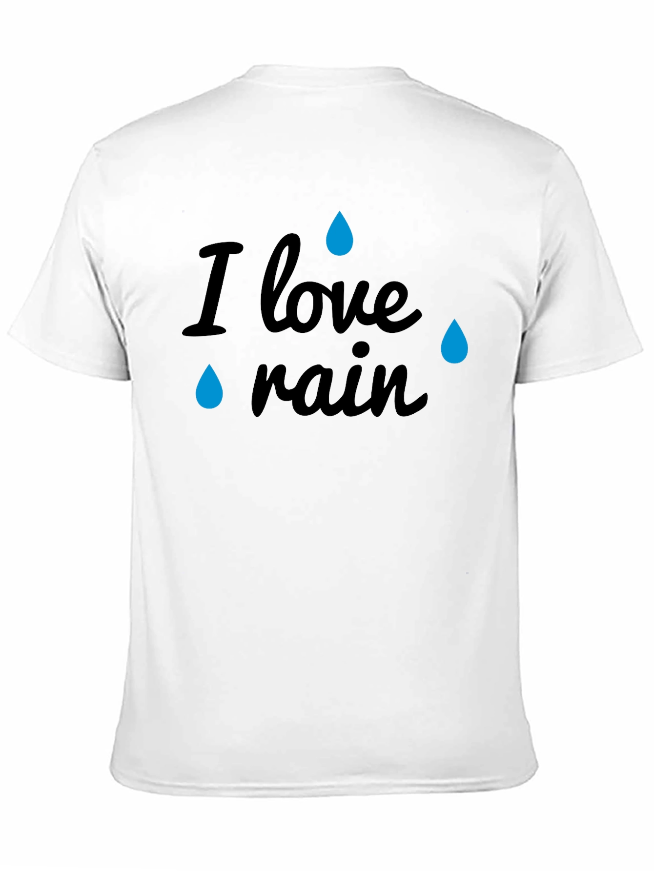 I Love Rain Black Graphic T-Shirt