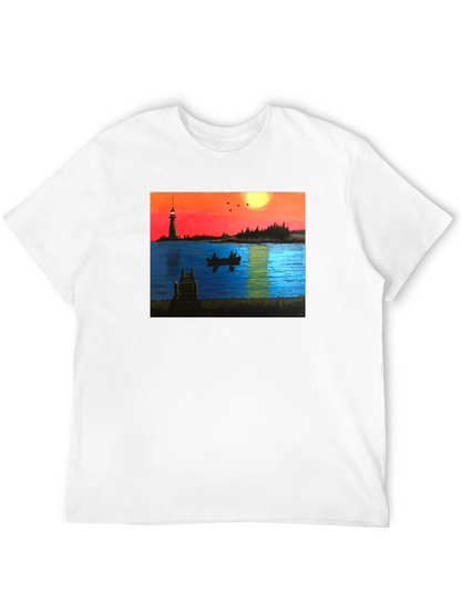 Lighthouse Lake Sunset T-Shirt