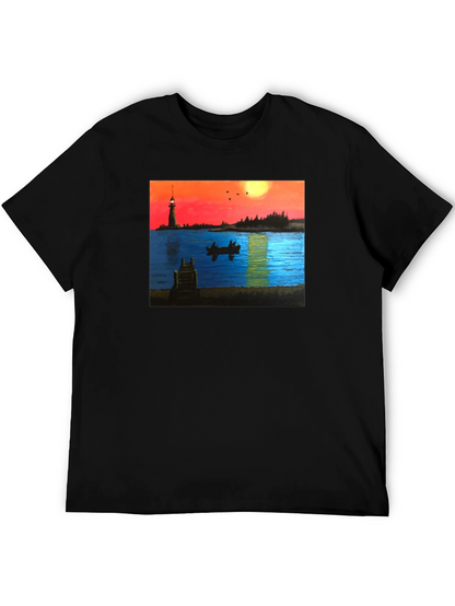 Lighthouse Lake Sunset T-Shirt