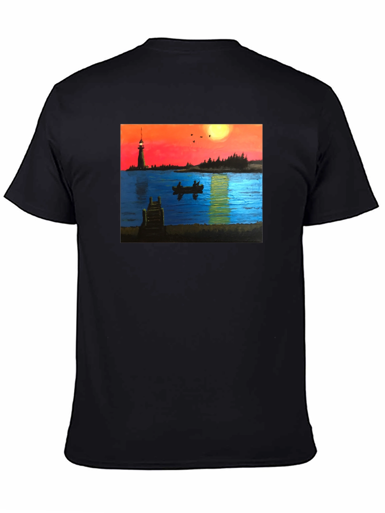 Lighthouse Lake Sunset T-Shirt