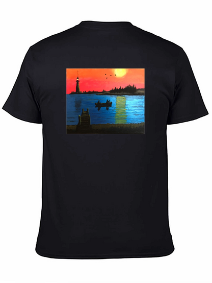 Lighthouse Lake Sunset T-Shirt