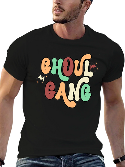 Ghoul Gang Retro Graphic Tee - Halloween Fun
