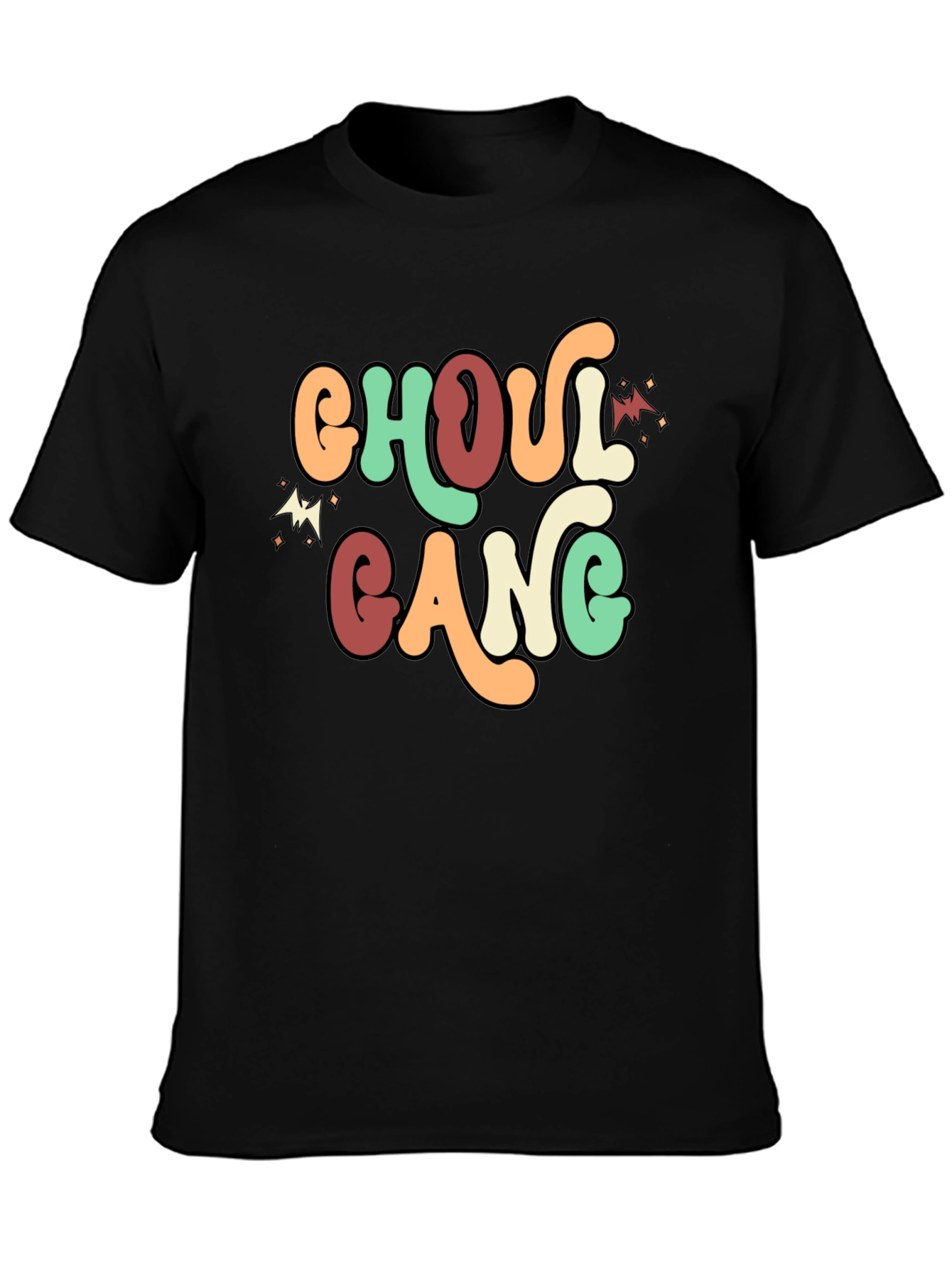 Ghoul Gang Retro Graphic Tee - Halloween Fun