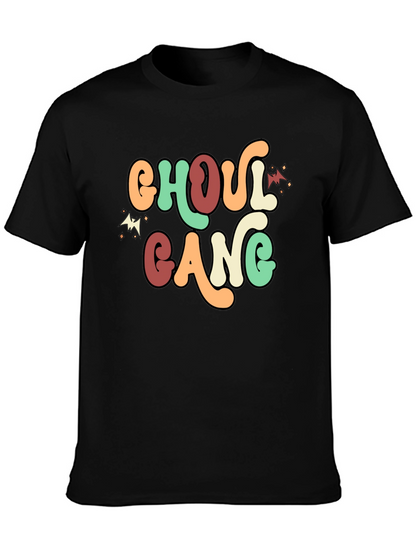 Ghoul Gang Retro Graphic Tee - Halloween Fun