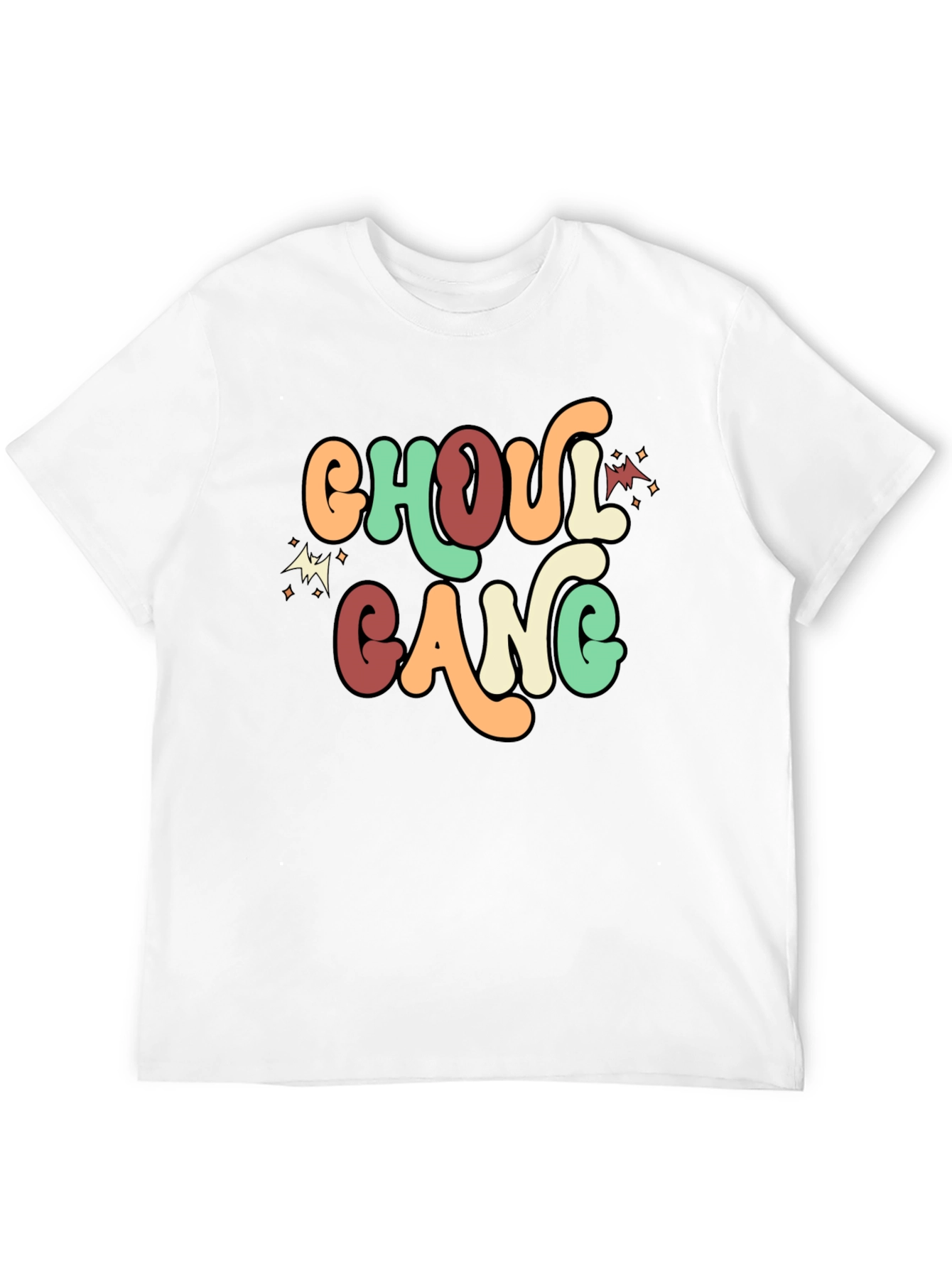 Ghoul Gang Retro Graphic Tee - Halloween Fun