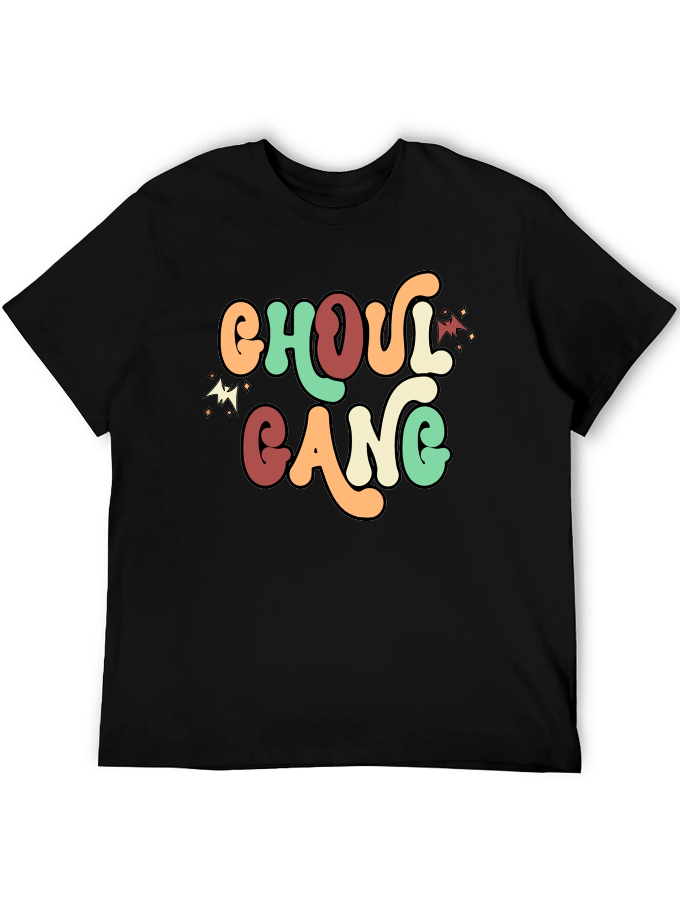 Ghoul Gang Retro Graphic Tee - Halloween Fun