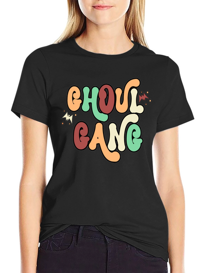 Ghoul Gang Retro Graphic Tee - Halloween Fun