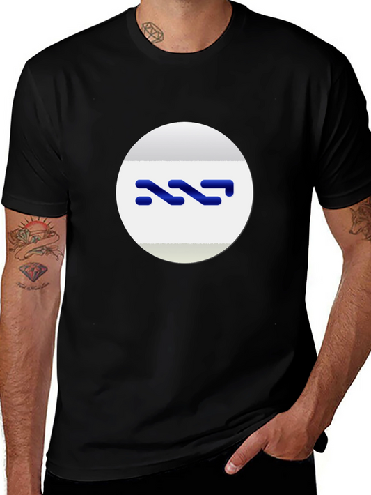 Modern Black Tee with Abstract Logo