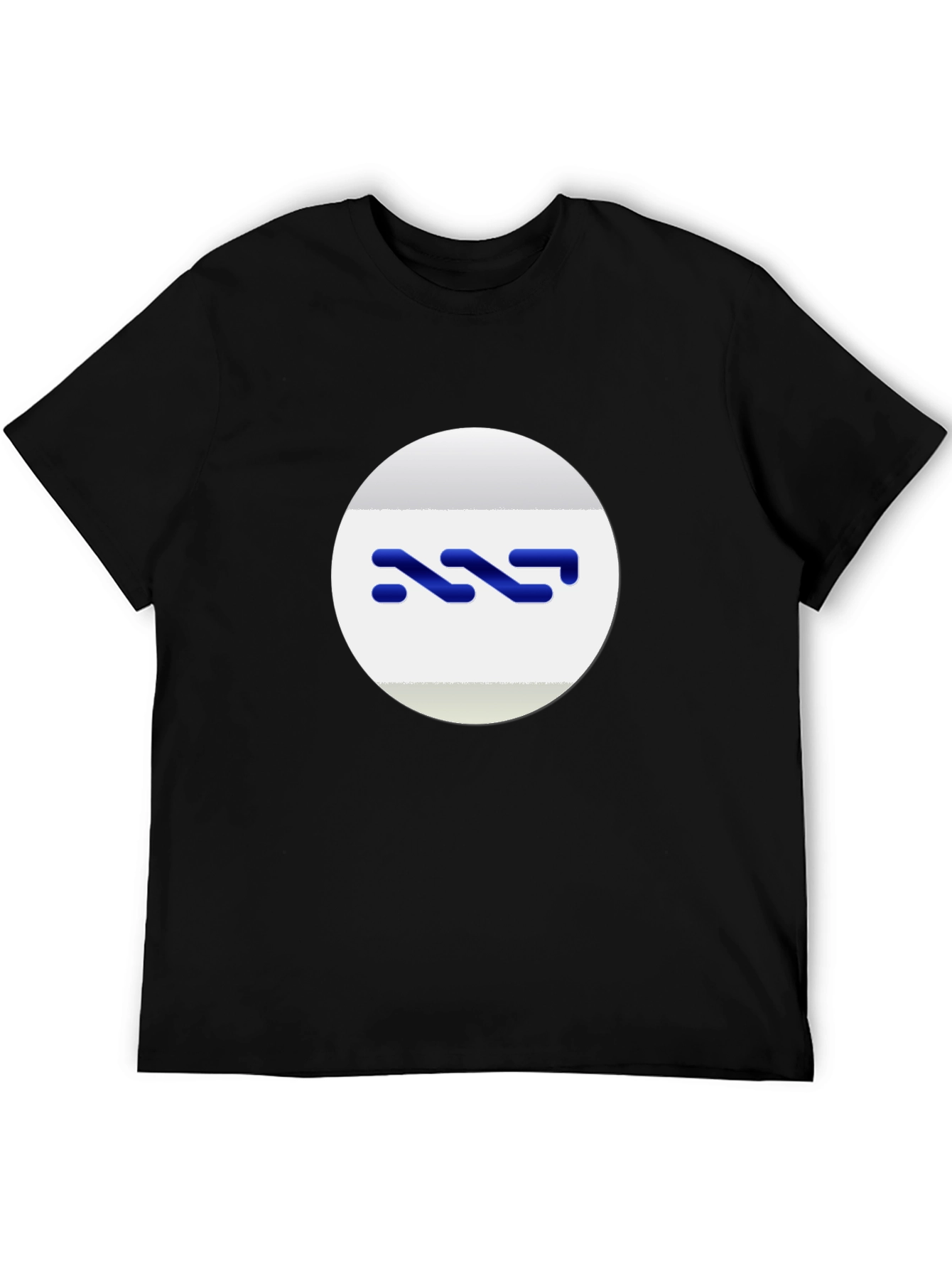 Modern Black Tee with Abstract Logo