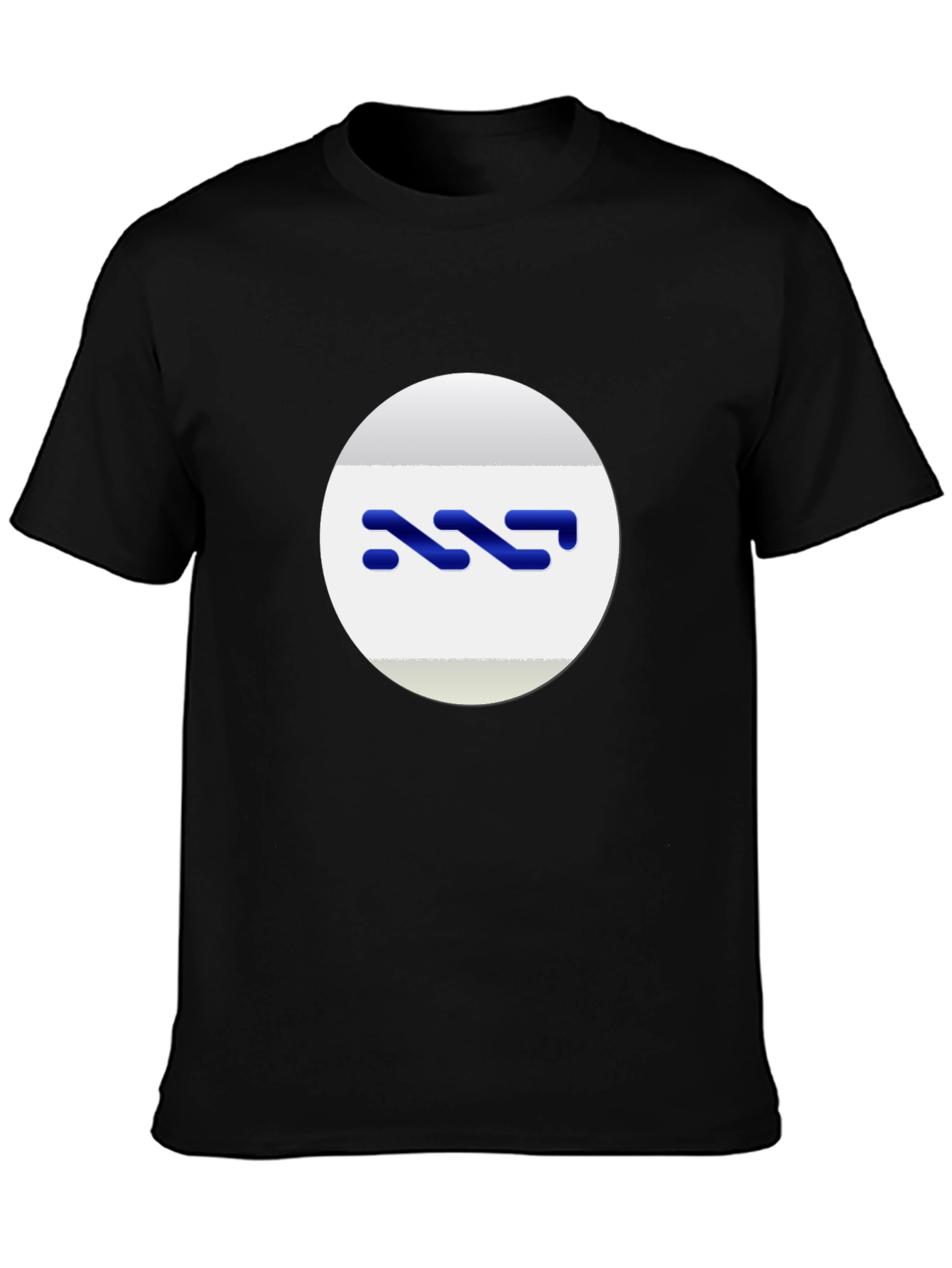 Modern Black Tee with Abstract Logo