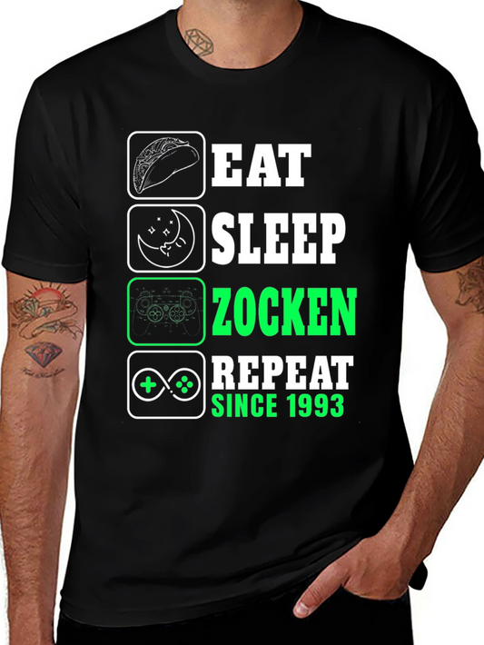 Eat Sleep Zocken Repeat Since 1993 T-Shirt