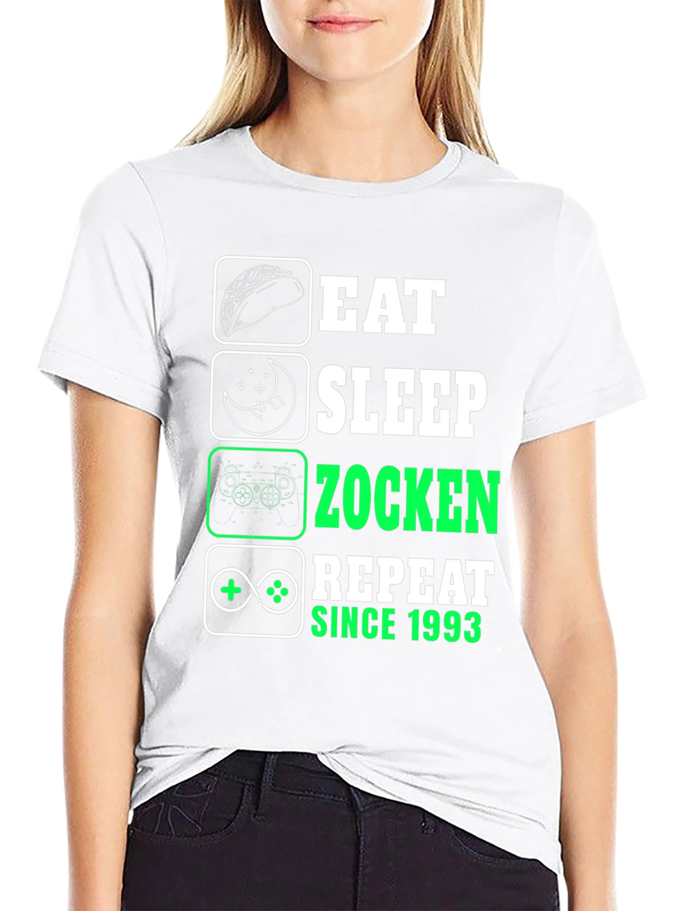 Eat Sleep Zocken Repeat Since 1993 T-Shirt