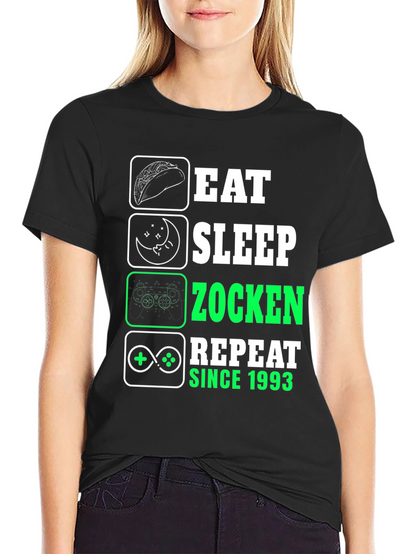 Eat Sleep Zocken Repeat Since 1993 T-Shirt